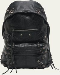 Balenciaga - Le Cagole Studded Leather Backpack - Lyst
