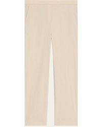 Theory - Treeca Good Linen Cropped Pull-on Ankle Pants - Lyst