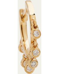 EF Collection - 14k Yellow Gold Diamond Drop Huggie Earring - Lyst