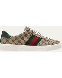 Gucci - Ace Low-top Sneakers With Web - Lyst