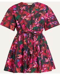 Ulla Johnson - Nadira Floral Short-Sleeve Mini Dress - Lyst