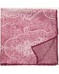 Brunello Cucinelli - Large Paisley-print Silk Pocket Square - Lyst