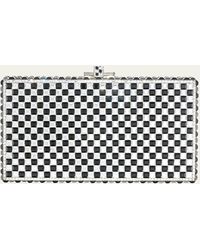 Judith Leiber - Sleek Rectangle Chessboard Clutch With Removable Chain Strap - Lyst