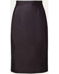 Akris - Leather Pencil Skirt - Lyst