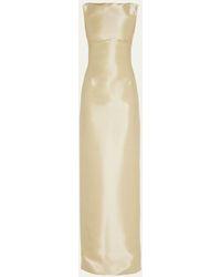 Ralph Lauren Collection - Arella Boat-neck Satin Long Dress - Lyst