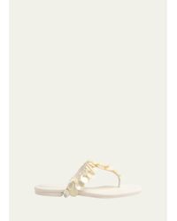 Jonathan Simkhai - Elin Shell Leather Thong Sandals - Lyst