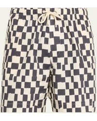 FRAME - Vintage-print Shorts - Lyst