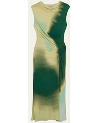 Jonathan Simkhai - Acacia Sleeveless Ruched Midi Dress - Lyst