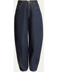 Givenchy - Mid-Rise Barrel-Leg Denim Cocoon Trousers - Lyst