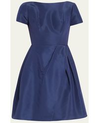 Carolina Herrera - Icon Bateau Neck Short-Sleeve Dress - Lyst