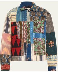 Kardo - Multi-pattern Patchwork Chore Jacket - Lyst