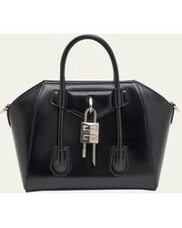 Givenchy - Antigona Lock Mini Top Handle Bag In Box Leather - Lyst
