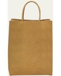 Bottega Veneta - Small Raw Paper Leather Top-handle Bag - Lyst