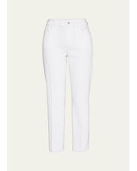 L'Agence - Sada Slim Straight-Leg Cropped Jeans - Lyst