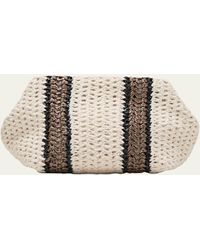 Brunello Cucinelli - Striped Crochet Clutch Bag - Lyst