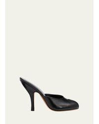 Jude - 105Mm Date Leather Peep-Toe Mules - Lyst