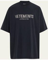 Vetements - Jersey Crystal-logo T-shirt - Lyst