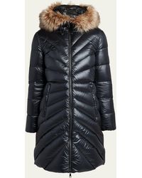Moncler - Chandre Long Puffer Coat With Removable Shearling Trim - Lyst