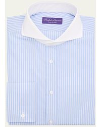 Ralph Lauren - Striped End-On-End Cotton Dress Shirt - Lyst