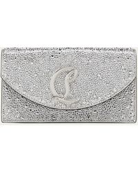 Christian Louboutin - Loubi54 Wallet On Chain In Strass Suede - Lyst