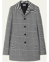 Burberry - Prince Of Wales Tailored Hourglass Jacket - Lyst