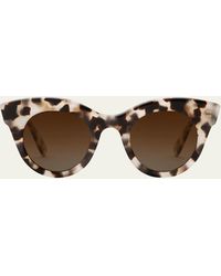 Krewe - Olivia Patterned Acetate Cat-eye Sunglasses - Lyst