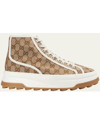 Gucci - Tennis Treck Canvas High Top Sneakers - Lyst