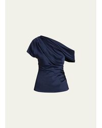 Jonathan Simkhai - Phoebe Draped Satin Top - Lyst