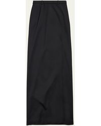 Balenciaga - Slit Tailored Wool Skirt - Lyst