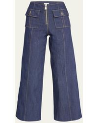 Cinq À Sept - Azure Wide-Leg Stitched Pants - Lyst