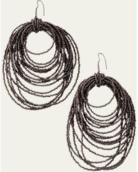 Brunello Cucinelli - Sterling Silver Tiered Monili Drop Earrings - Lyst