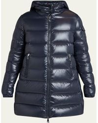 Moncler - Courcelles Long Hooded Down Puffer Coat - Lyst