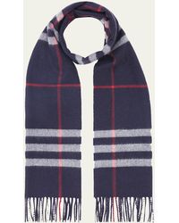 Burberry - Check Cashmere Scarf - Lyst