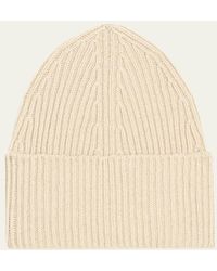 Another Tomorrow - Ribbed Cashmere Beanie Hat - Lyst