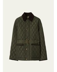 Burberry - Chiltern Quilted Barn Jacket With Belt - Lyst