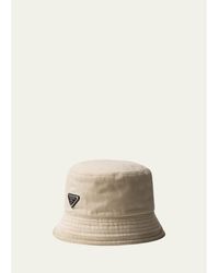 Prada - Enameled Logo Denim Bucket Hat - Lyst