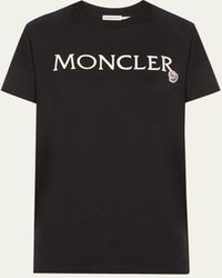 Moncler - Embroidered Logo Short-sleeve T-shirt - Lyst