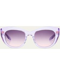 Barton Perreira - Coquette Semi-transparent Acetate Cat-eye Sunglasses - Lyst