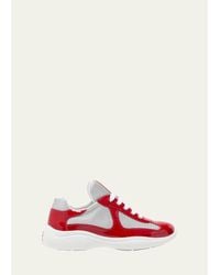 Prada - America's Cup Biker Fabric Sneakers - Lyst