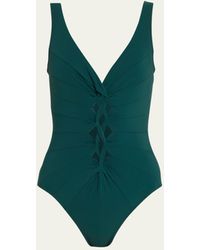 Karla Colletto - Eleni V-neck Silent Underwire One-piece Swimsuit - Lyst