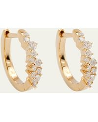 Sydney Evan - 14k Gold Diamond Huggie Hoop Earrings - Lyst