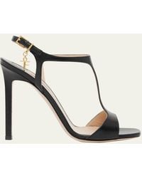 Tom Ford - Angelina Charm T-strap Leather Sandals - Lyst
