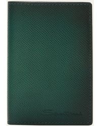 Santoni - Vertical Leather Bifold Card Case - Lyst