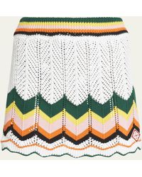 Casablancabrand - Chevron Lace Knit Mini Skirt - Lyst