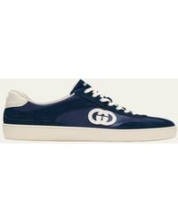 Gucci - Suede Leather Sneakers - Lyst