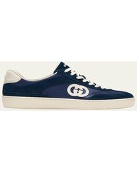 Gucci - Suede Leather Sneakers - Lyst