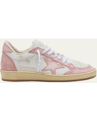 Golden Goose - Ballstar Bicolor Leather Low-top Sneakers - Lyst