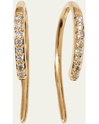Lana Jewelry - 14k Diamond Mini Hooked Earrings - Lyst