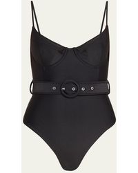 Jonathan Simkhai - Noa Belted Bustier One-Piece Swimsuit - Lyst