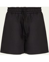 Moncler - Long Drawstring Cotton Shorts - Lyst